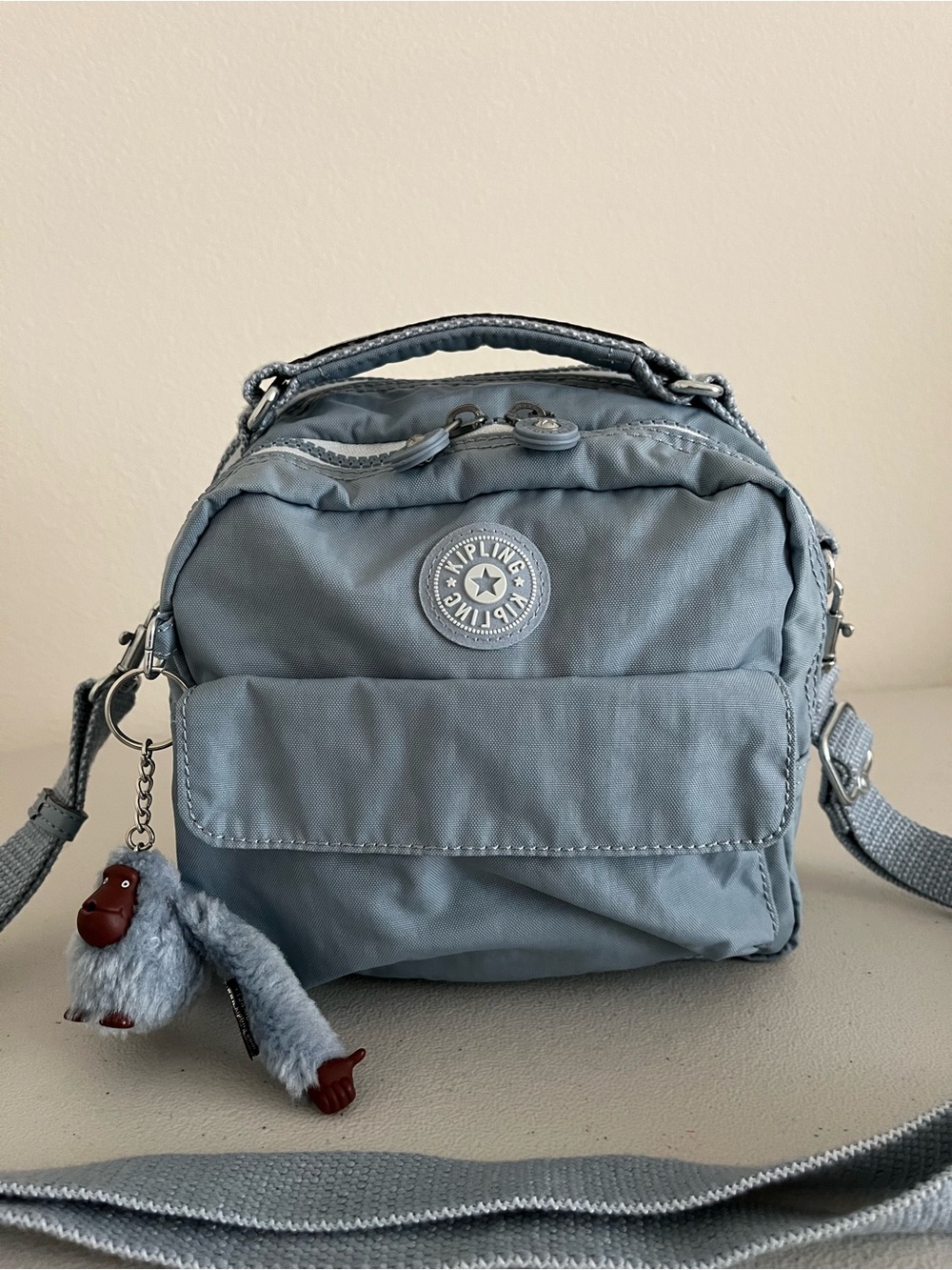 Kipling Candy Convertible Mini Backpack Crossbody in Robins Egg